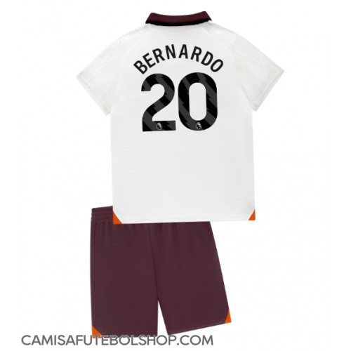Camisa de time de futebol Manchester City Bernardo Silva #20 Replicas 2º Equipamento Infantil 2023-24 Manga Curta (+ Calças curtas)